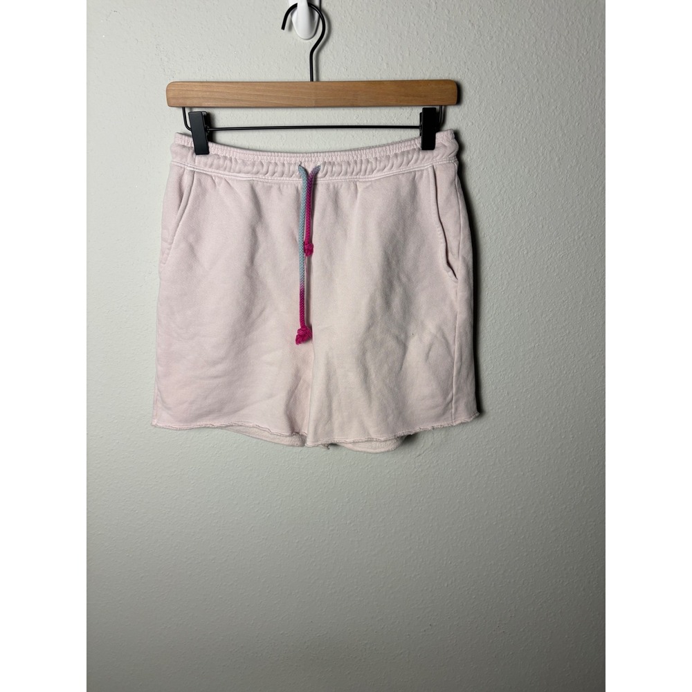 Sundry Womens Light Pink French Terry Sweat Shorts Ombre Drawstring Size 1 S